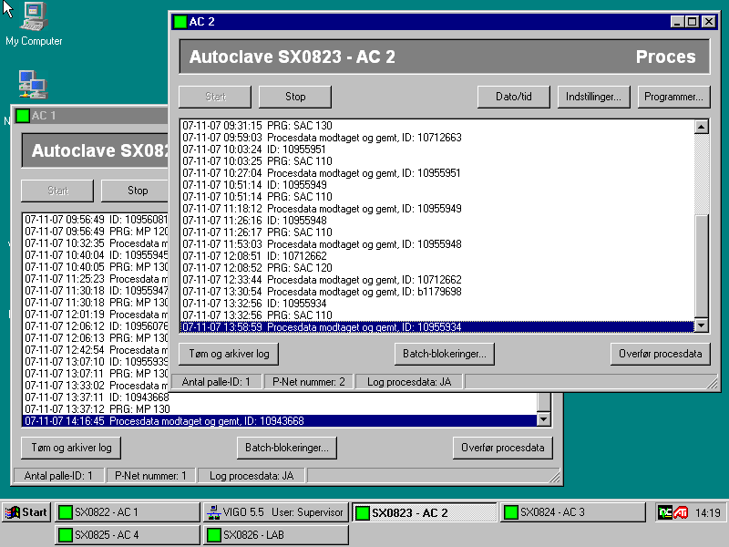 Autoclave control configuration interface